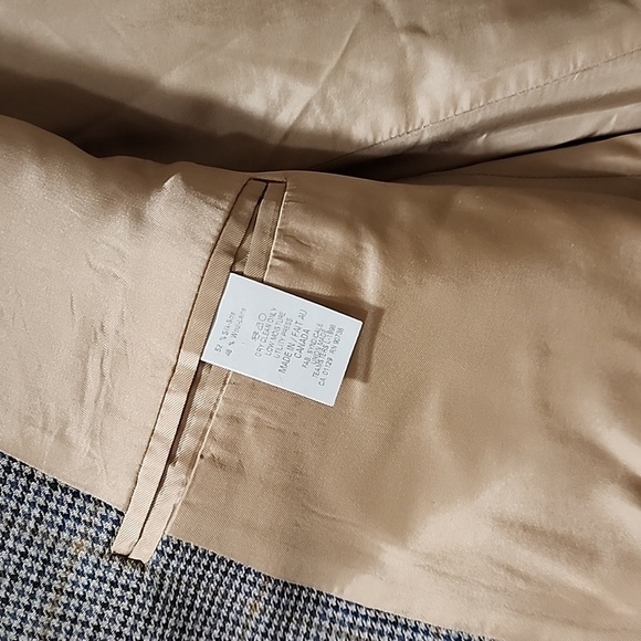 Ralph Lauren Suit Jacket 2 Button Wool/Silk Blazer Houndstooth Coat size 44R - Picture 9 of 12